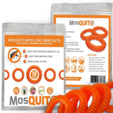 Mosquito Repellent Bracelets 10 pack - Safe, Waterproof Wristband 100% Pure Natural Essential Oil